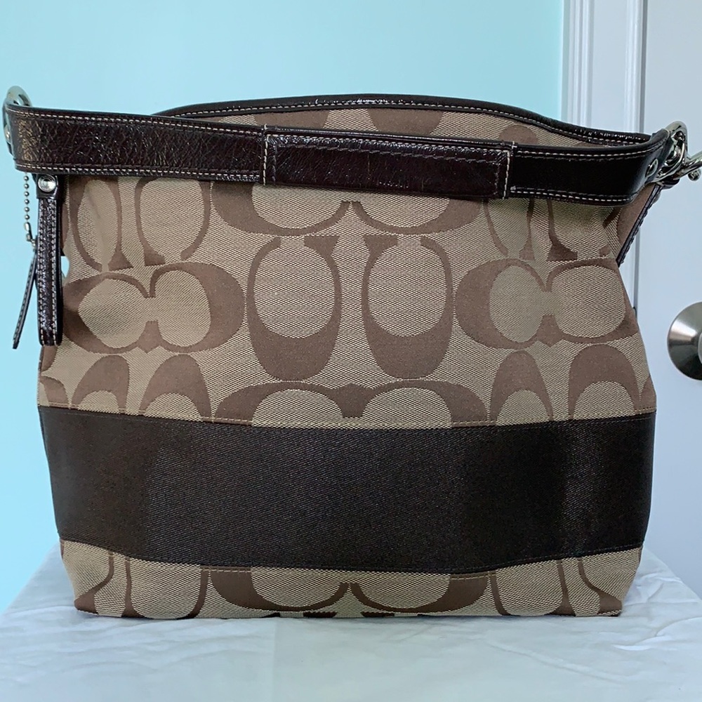 Brown Coach shoulder bag